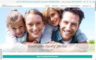 Covington Family Dental website