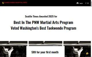 Hawks Family Martial Arts website