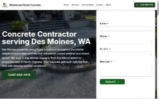 Concrete Contractor - Des Moines website