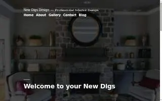 New Digs Design website
