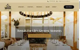 NCW Event Rentals website