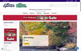 Sportco Warehouse Sporting Goods website