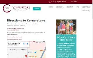 Cornerstone Insurance Group website