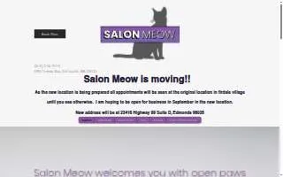 Salon Meow website