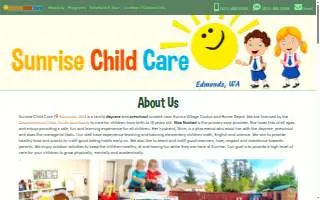 Sunrise Child Care website