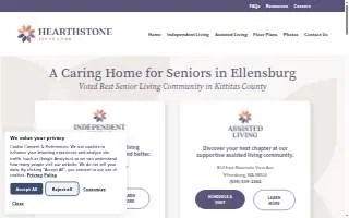 Hearthstone Senior Living website