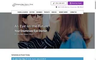 Enumclaw Vision Clinic website