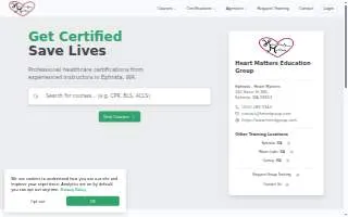 Heart Matters Education Group website