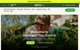 Aptive Pest Control of Everett website