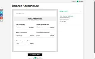 Balance Acupuncture LLC website