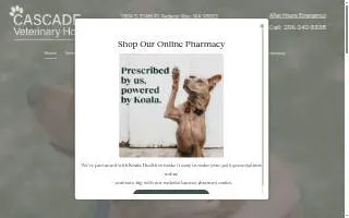 Cascade Veterinary Hospital website
