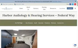Harbor Audiology & Hearing Services of Federal Way website