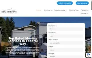 New Horizons Moving Company website