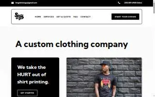 Shirtz To Go website