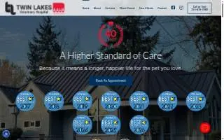 Twin Lakes Veterinary Hospital website