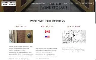 Border Wine Storage website