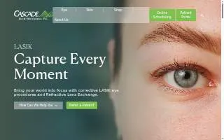 Cascade Eye & Skin Centers, PC of Frederickson website
