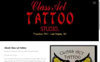Class Act Tattoo Studio of Frederickson website