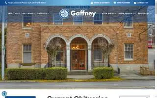 Gaffney Funeral Home website