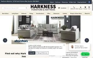 Harkness Furniture of Frederickson website