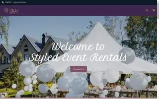 Styled Event Rentals of Frederickson website