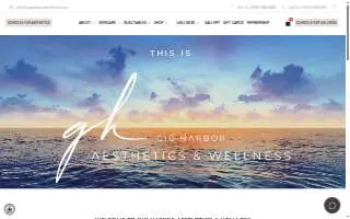 Gig Harbor Aesthetics & Wellness website