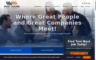 West Sound Workforce of Gig Harbor website