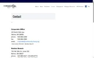 Community Living - Lower Valley Branch website