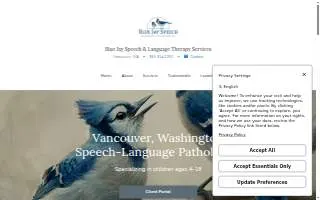 Blue Jay Speech & Language Therapy Services website