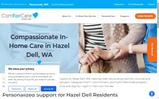 ComForCare Home Care-Vancouver website