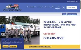 First Call Septic Services of Hazel Dell website