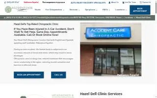 Hazel Dell Massage & Chiropractic website