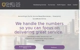 Shields Tax & CPA, PLLC of Hazel Dell website