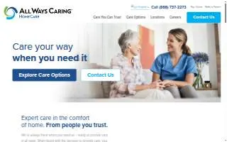 All Ways Caring HomeCare of Ester website