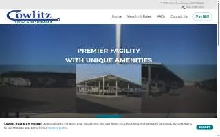 Cowlitz Boat & RV Storage website
