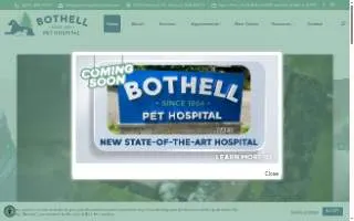 Bothell Pet Hospital website