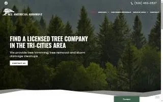 All American Arborist of Kennewick website
