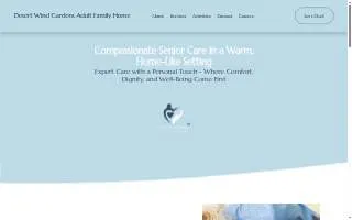 Desert Wind Gardens Adult Family Home website