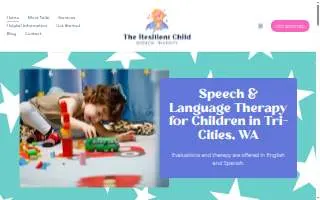 The Resilient Child Speech Therapy, PLLC of Kennewick website