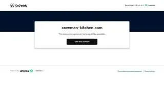CaveMan Kitchen website