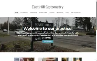 East Hill Optometry website