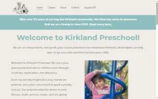 Kirkland Preschool website