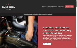 Rose Hill Car Wash of Kirkland website