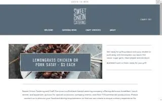 Sweet Onion Catering website