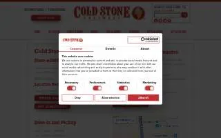 Cold Stone Creamery of Lacey website