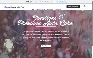 Creations Premium Auto Care website