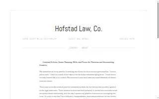 Hofstad Law website