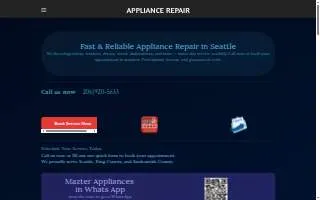Mazter Appliances website