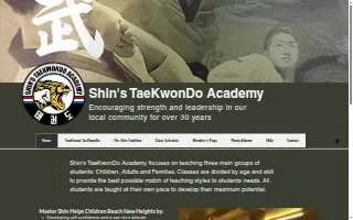 Shin's Taekwondo Academy website