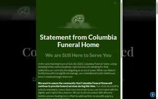 Columbia Funeral Home & Crematory website